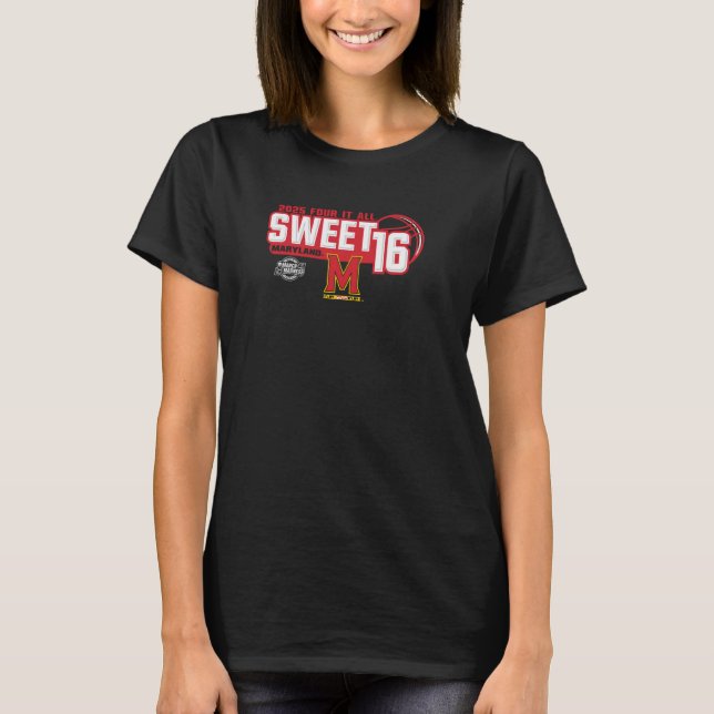 Camiseta Maryland Terrapins Sweet 16 2025 Women's March Mad (Anverso)