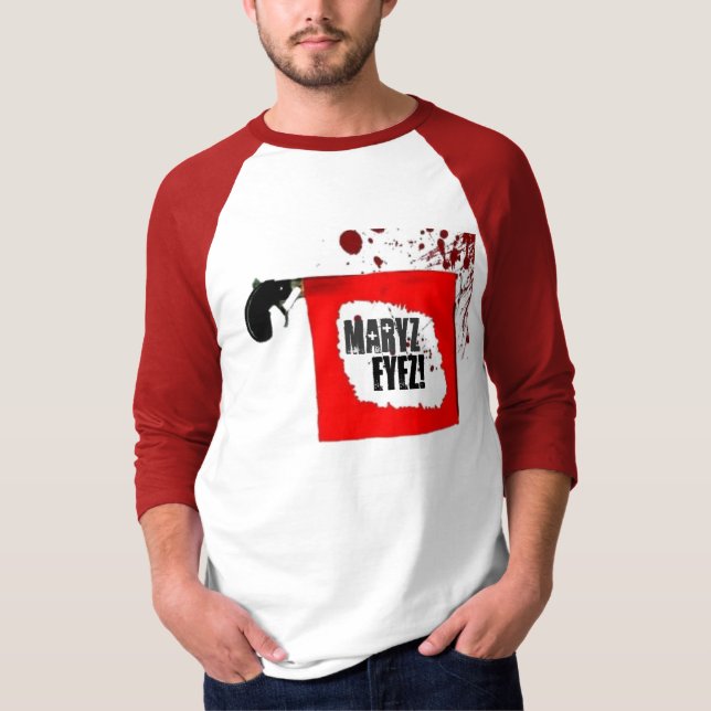 Camiseta Maryz Eyez: ¡Explosión! - 3/4 raglán de la manga (Anverso)