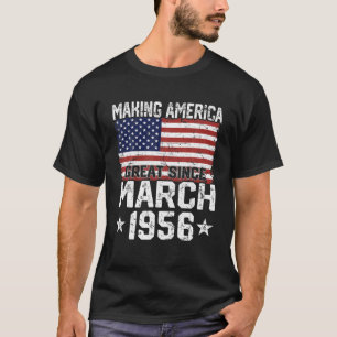 Camiseta Marzo 1956 Bandera Estadounidense 65 Regalos De Cu