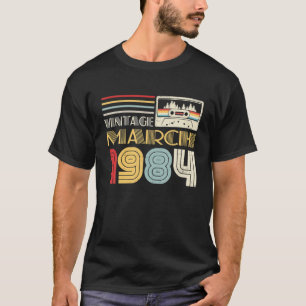 Camiseta Marzo 1984 Cinta De Cassette 38º Cumpleaños 38 Año