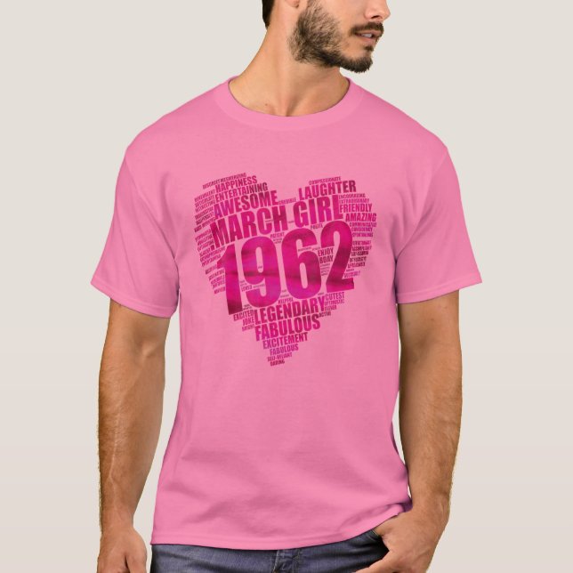 Camiseta MARZO CHICA 1962 Fabuloso Gran Corazón 60 Bi (Anverso)