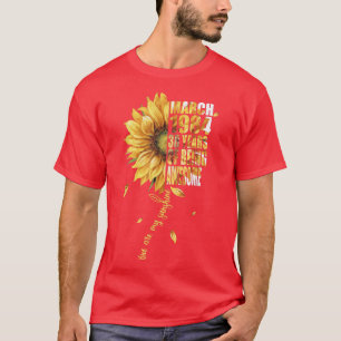 Camiseta Marzo Chica 1984 Girasol 38º cumpleaños 38 años O