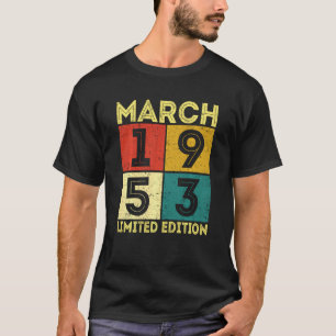 Camiseta Marzo de 1953 68º cumpleaños retro con problemas 6