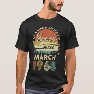 Camiseta Marzo De 1968 55 Años De Ser Impresionante Retro 5