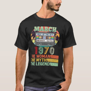 Camiseta Marzo De 1970 La Leyenda Del Mito De La Mujer 51º 