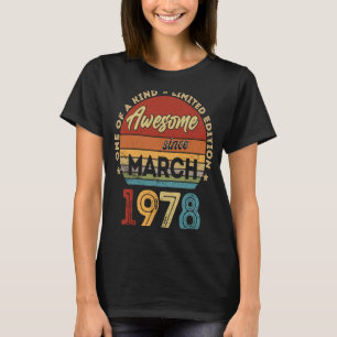 Camiseta Marzo de 1978 de 45 años 45º cumpleaños 2