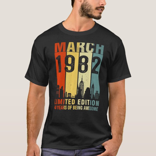 Camiseta Marzo De 1982 40 Años De Asombro (Anverso)