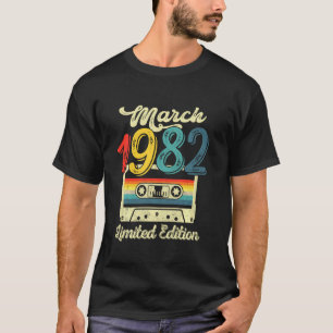 Camiseta Marzo de 1982 Edición Limitada 40º cumpleaños Retr
