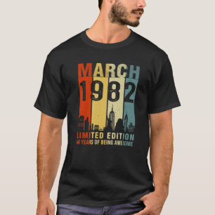Camiseta Marzo De 1982 Edición Limitada 40 Años De Ser Awes