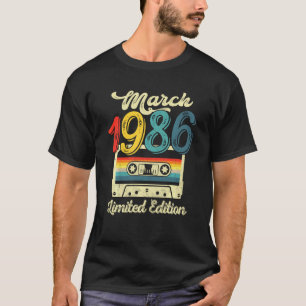 Camiseta Marzo de 1986 Edición Limitada 36º cumpleaños Retr