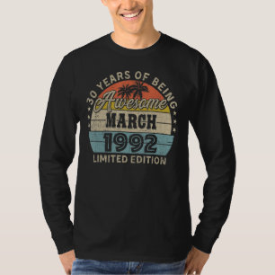 Camiseta Marzo De 1992 30 Años De Ser Increíble