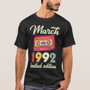 Camiseta Marzo De 1992 31 Años Feliz Cumpleaños Para Mí