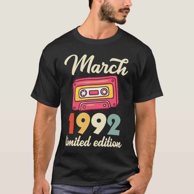 Camiseta Marzo De 1992 31 Años Feliz Cumpleaños Para Mí (Anverso)