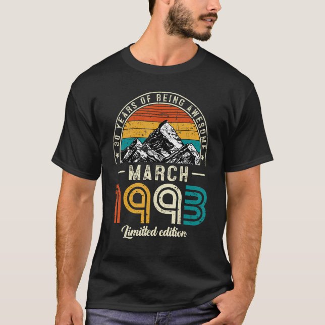 Camiseta Marzo de 1993 de 30 años (Anverso)