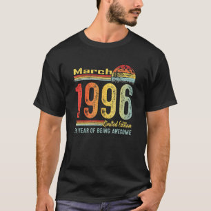 Camiseta Marzo de 1996 26 años de edad 26º cumpleaños