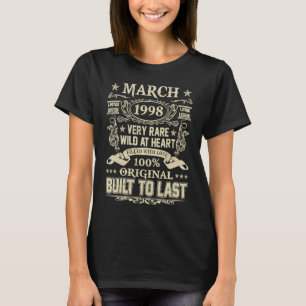 Camiseta Marzo de 1998 25 años de edad 25º cumpleaños