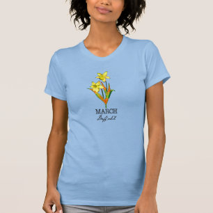 Camiseta Marzo de las flores del mes del nacimiento Daffodi
