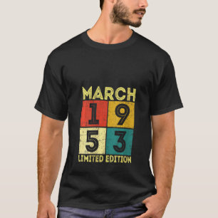 Camiseta Marzo de las mujeres 1953 68ª retro de cumpleaños
