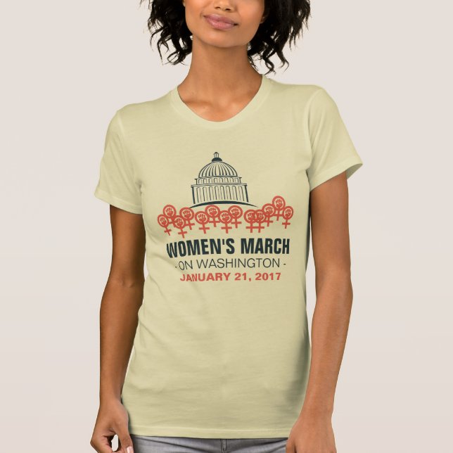 Camiseta Marzo de las mujeres en la solidaridad de (Anverso)