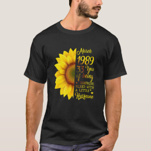 Camiseta Marzo Del Girasol 1989 33 Años De Ser Sunshine Hu