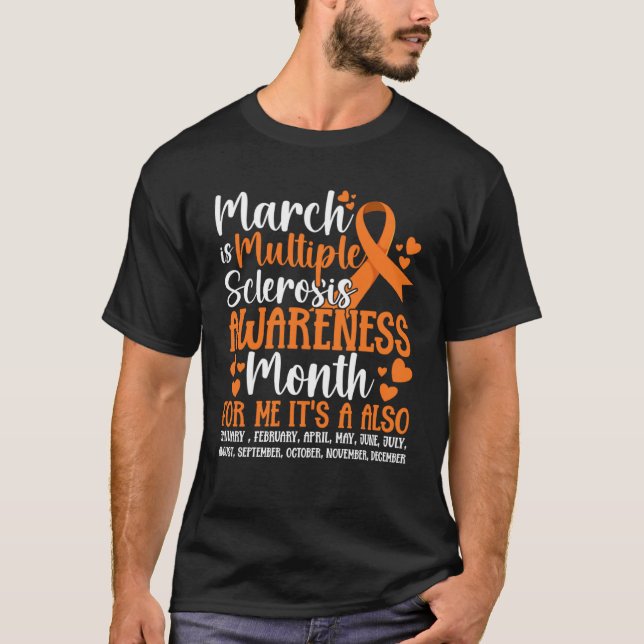 Camiseta Marzo es conciencia de esclerosis múltiple Mes Gue (Anverso)