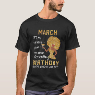 Camiseta Marzo Es Mi Mes De Cumpleaños Ahora Estoy Aceptand