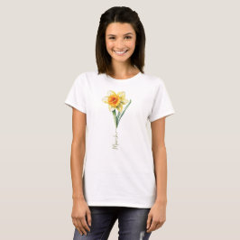 Camiseta Marzo Flor de Mes de Nacimiento Daffodil
