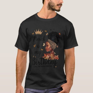 Camiseta Marzo Leopardo Es Mi Cumpleaños Sí Todo El Mes B