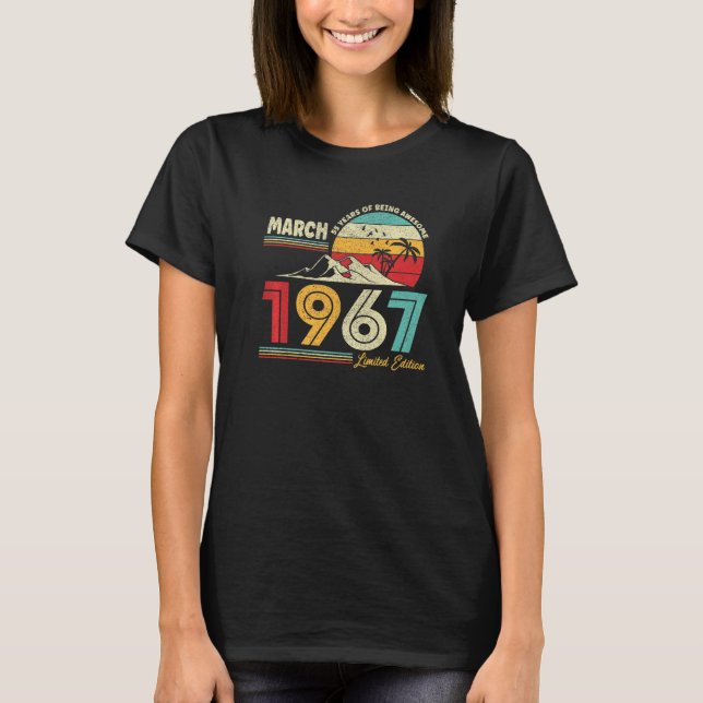 Camiseta Marzo retro 1967 55 años de edad 55º Día B 1 (Anverso)
