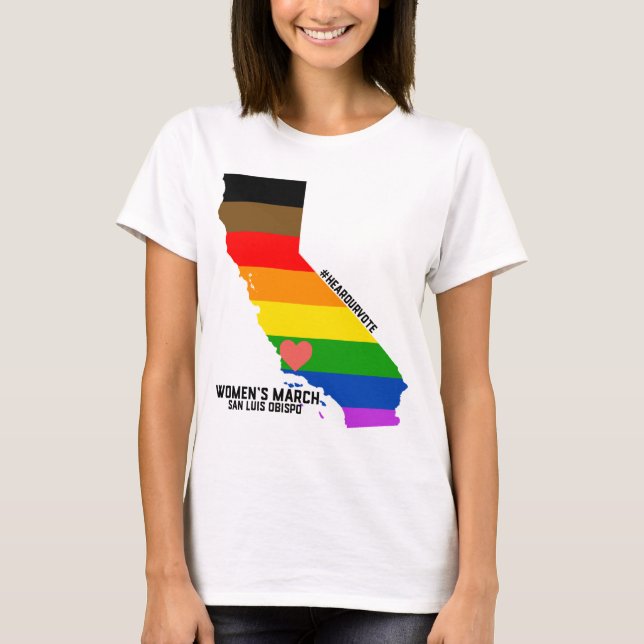 Camiseta Marzo SLO - LGBTQ de las mujeres (Anverso)