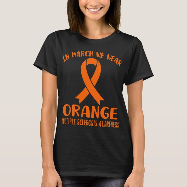 Camiseta Marzo Usamos Conciencia Naranja De Esclerosis Múlt (Anverso)