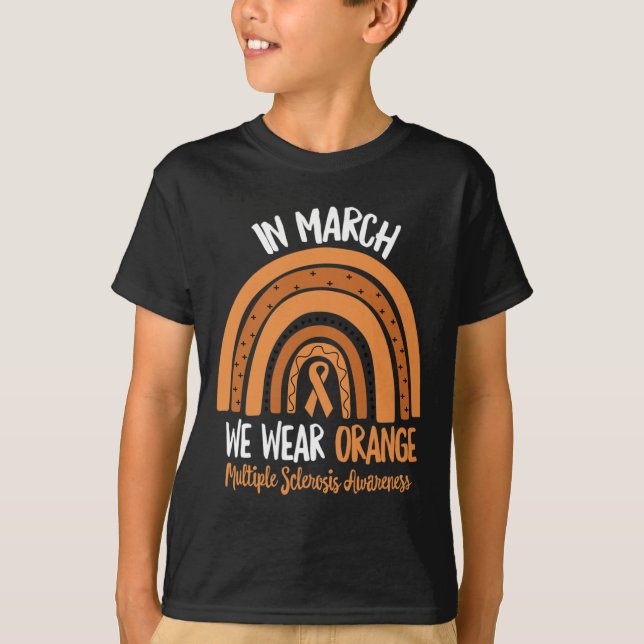 Camiseta Marzo Usamos Conciencia Naranja De Esclerosis Múlt (Anverso)