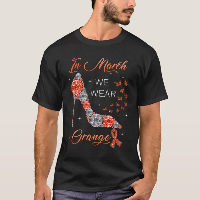 Camiseta Marzo Usamos Conciencia Naranja De Esclerosis Múlt (Anverso)