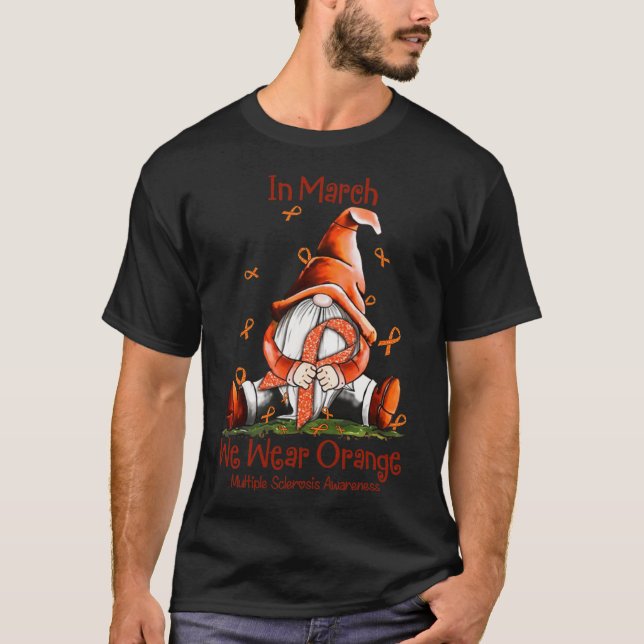 Camiseta Marzo Usamos Naranja Gnome Esclerosis Múltiple Ms  (Anverso)