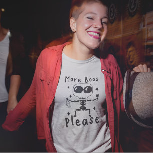 Camiseta Más abucheos, por favor, divertidos esqueletos de