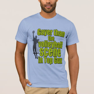 Camiseta más alegre que la escena superior del voleibol del