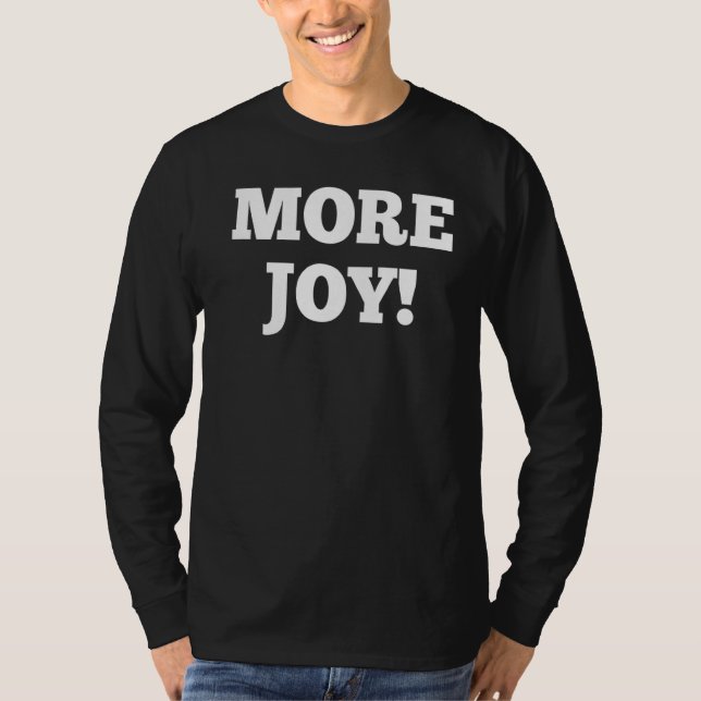 Camiseta Más alegría (Anverso)
