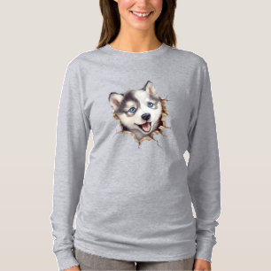 Camiseta Más allá de la barrera: El juguete de un Husky