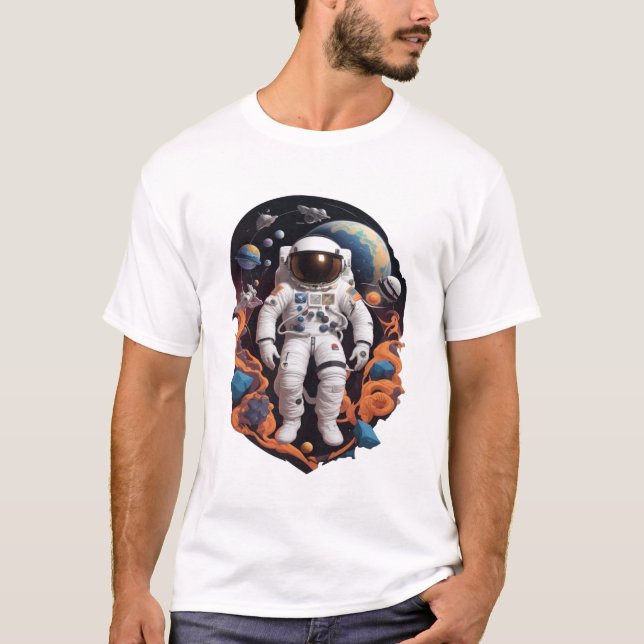 Camiseta Más allá de las historias de aventuras astronautas (Anverso)