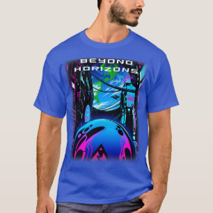 Camiseta Más allá de los horizontes Ciberpunk Outrun Scifi