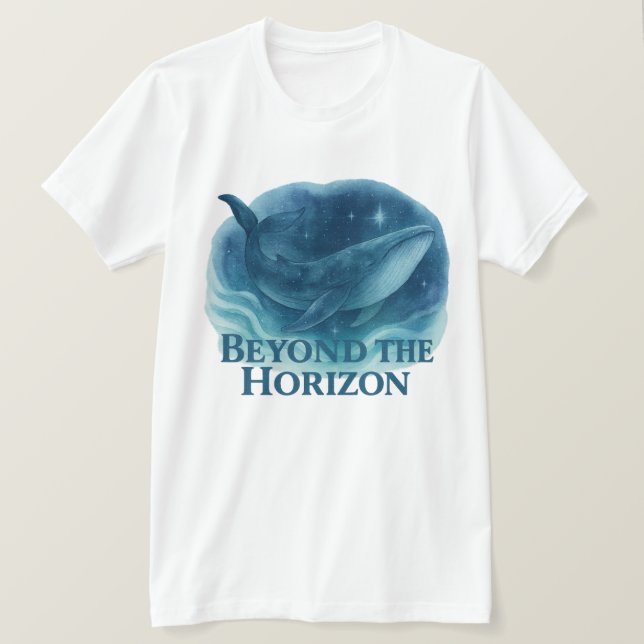 Camiseta Más allá del horizonte - Majestuosa acuarela de ba (Anverso del diseño)