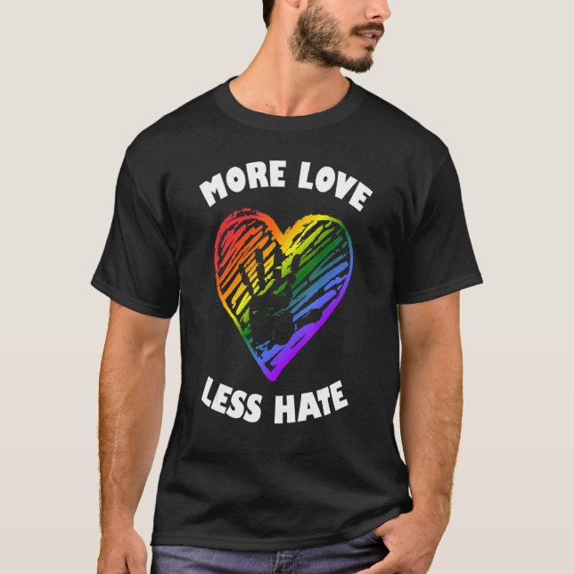 Camiseta Más amor Menos odio Lgbt Arcoiris (Anverso)