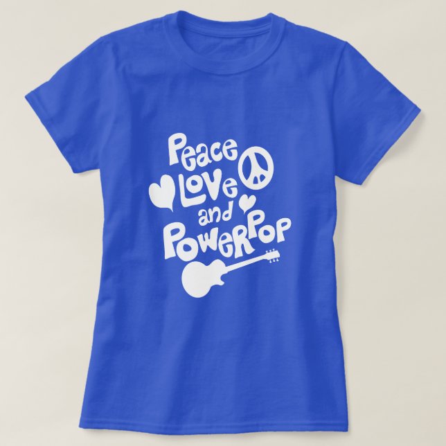 Camiseta Más amor por la paz y energía (Diseño del anverso)