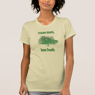Camiseta más árboles menos arbusto