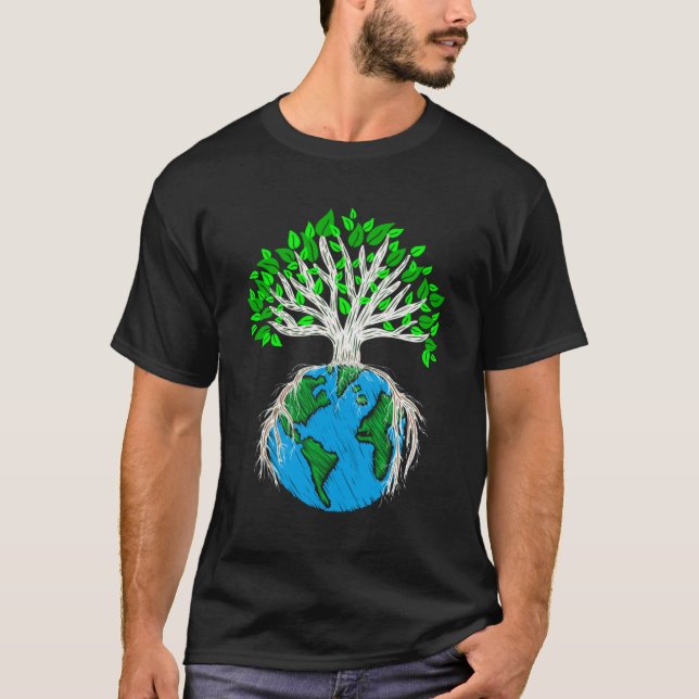 Camiseta Más árboles, por favor, cambio climático en el Día (Anverso)