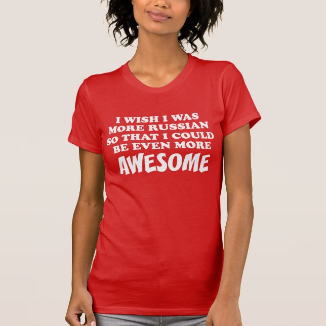 Camiseta Más asombroso en ruso (Anverso)