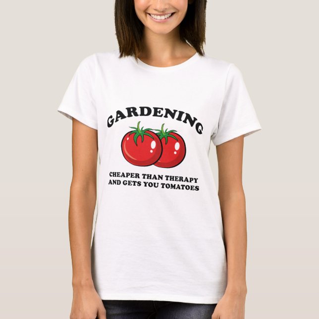 Camiseta Más Barato Que La Terapia Y Te Consigue Tomates (Anverso)