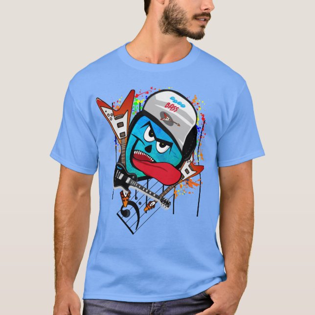 Camiseta Más Bass Twisted Clef 3.0 Rock (Anverso)