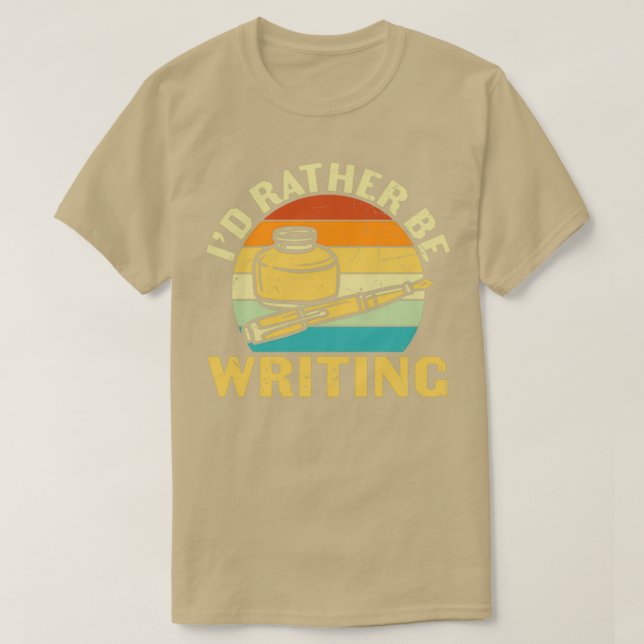 Camiseta Más Bien Escribir Autores De Escritores (Diseño del anverso)