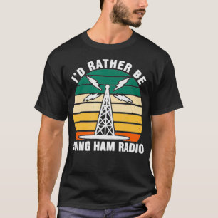 Camiseta Más Bien Ham Radio Tower Retro Vintage